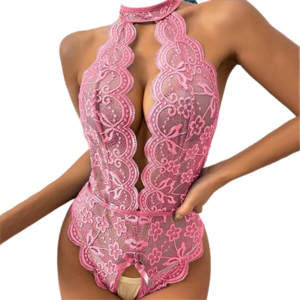 Pink Empress Lace Bodysuit - Image 2