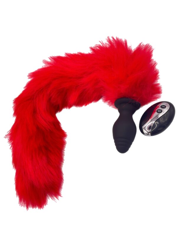 Foxy Red Tail Vibrating Butt Plug - Image 2